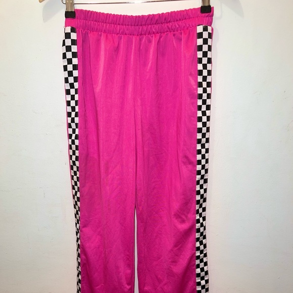 Forever 21 Hot Pink Checkered Joggers/ Sweatpants - Picture 7 of 7